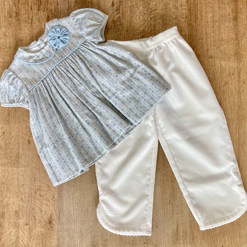 Alice Kathleen Floral Top Corduroy Pants Set 2T 3T